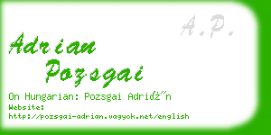 adrian pozsgai business card